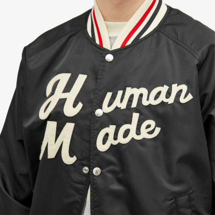 human made ナイロン スタジアム ジャケット L ブラック