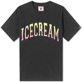 カレッジ Tシャツ 黒色 ブラック メンズ 【 ICECREAM COLLEGE T-SHIRT / BLACK 】 メンズファッション トップス カットソー