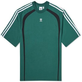 アディダス Tシャツ 緑 グリーン メンズ 【 ADIDAS RETRO T-SHIRT / COLLEGIATE GREEN 】 メンズファッション トップス カットソー