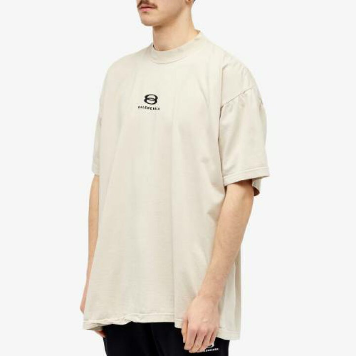 楽天市場】バレンシアガ ロゴ Tシャツ ベージュ 黒色 ブラック 