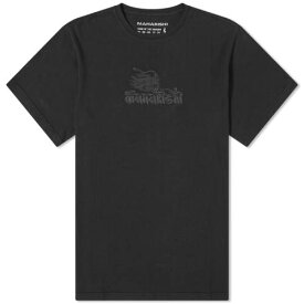 マハリシ ドラゴン Tシャツ 黒色 ブラック メンズ 【 MAHARISHI 30TH ANNIVERSARY DRAGON EMBROIDED T-SHIRT / BLACK 】 メンズファッション トップス カットソー
