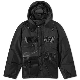 ジュンヤワタナベ ナイロン フード付 ジャケット 黒色 ブラック フード付ジャケット メンズ 【 JUNYA WATANABE MAN JUNYA WATANABE MAN NYLON RIPSTOR HOODED JACKET / BLACK 】 メンズファッション コート