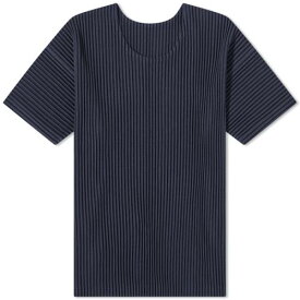 Tシャツ 紺色 ネイビー PLISSé メンズ 【 HOMME PLISSé ISSEY MIYAKE HOMME ISSEY MIYAKE PLEATED T-SHIRT / NAVY 】 メンズファッション トップス カットソー