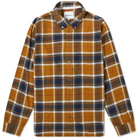 ノースプロジェクツ 黄色 イエロー メンズ 【 NORSE PROJECTS NORSE PROJECTS ANTON ORGANIC FLANNEL CHECK SHIRT / CUMIN YELLOW 】 メンズファッション トップス