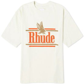 ルード Tシャツ 白色 ホワイト メンズ 【 RHUDE ROSSA T-SHIRT / VTG WHITE 】 メンズファッション トップス カットソー