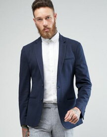 【あす楽】エイソス ブレザー ASOS BLAZER ブレイザー スーパー 紺 メンズ ネイビー 男性用 アウター メンズファッション イン スキニー 【 NAVY SUPER SKINNY IN JERSEY 】