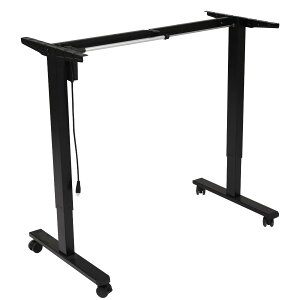 電動昇降デスク用フレーム 幅100cm〜140cmの天板に対応 メモリ機能付き スタンディングデスク 電動で上下昇降するデスク専用フレーム 電動 昇降式デスク キャスター付き 上下自動昇降 静音