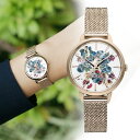 【SALE】PAUL & JOE ポールアンドジョー Gipsy Bouquet ジプシー ブーケ ねこ ネコ 猫 腕時計 レディース　ステンレス　ゴールド　ギフト プレゼント パステル フラワー 花 花柄 フェミニン かわいい 母の日　母　母の日プレゼント PJ7P27-B14GGB