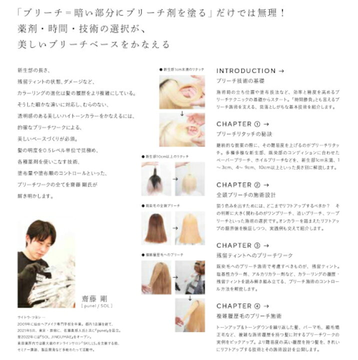 楽天市場 Bleach Skills ハイトーンカラーを進化させるブリーチベースのつくり方 齋藤 剛 Sol Punel 著 8月29日販売再開 女性モード社