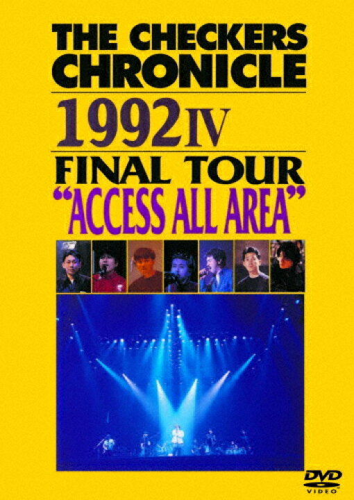 楽天市場】THE CHECKERS CHRONICLE 1992 IV FINAL TOUR “ACCESS ALL 