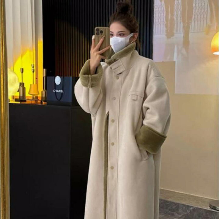 楽天市場】フェイクムートンコート ロング丈 フェイクムートンコート 