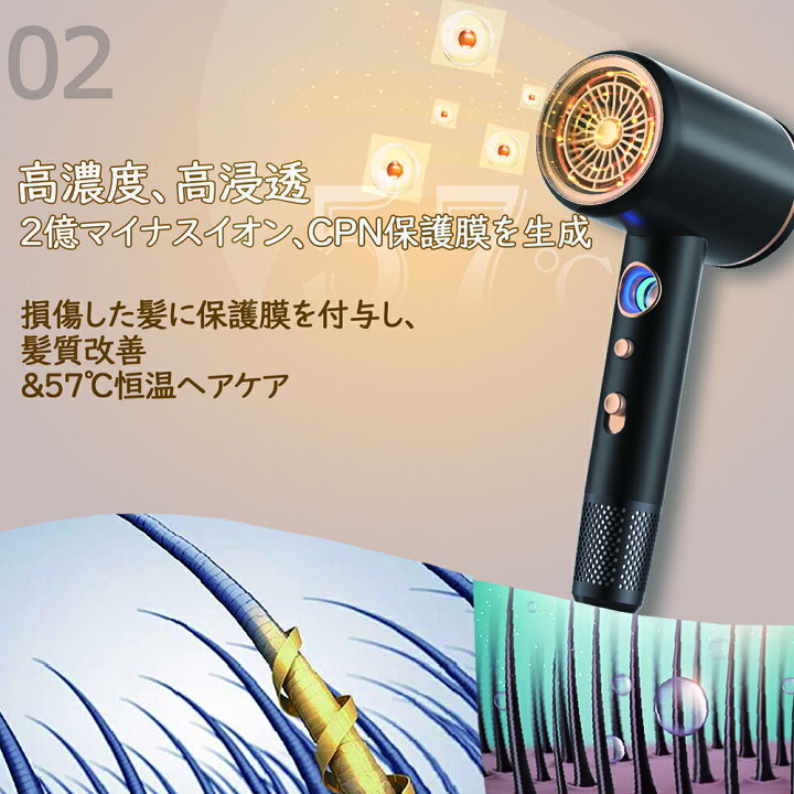 楽天市場】【クーポンで3,780円】ドライヤー 速乾 1400W 大風量 2億 