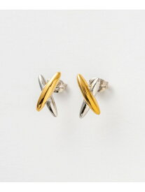 ピアス クロス コンビカラー Jouete ジュエッテ アクセサリー・腕時計 ピアス シルバー【送料無料】[Rakuten Fashion]