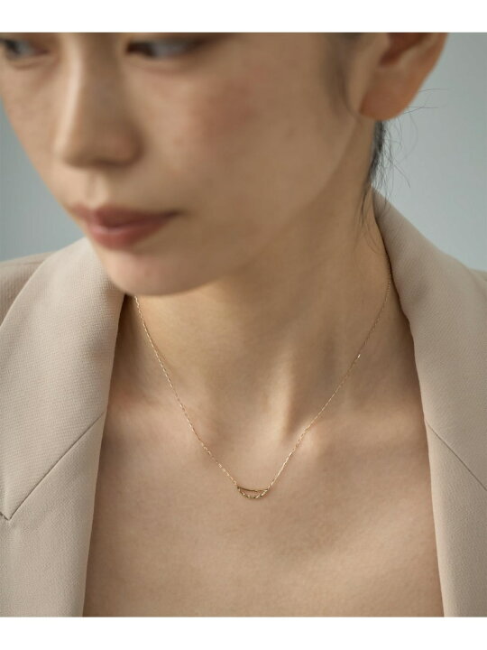 楽天市場】[レイヤー] K10YG ネックレス セミサークル Jouete  