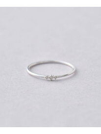 K10WG レイヤー ダイヤモンド リング Jouete ジュエッテ アクセサリー・腕時計 リング・指輪 ホワイト【送料無料】[Rakuten Fashion]