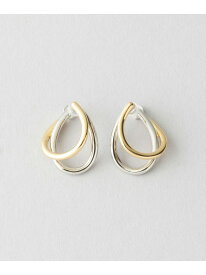 サークルイヤリング ティアドロップ コンビカラー Jouete ジュエッテ アクセサリー・腕時計 イヤリング・イヤーカフ シルバー【送料無料】[Rakuten Fashion]