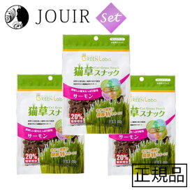 【土日祝も営業 まとめ買いがお得】猫草スナック サーモン味 3個セット