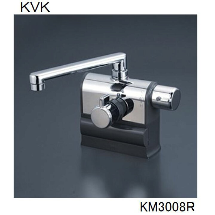 楽天市場】KVK 浴室用 KM3008R デッキ形サーモスタット式混合栓 右 