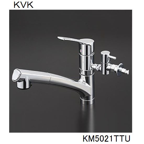 楽天市場】KVK キッチン用 KM5021TTU シングルシャワー付混合栓 ...