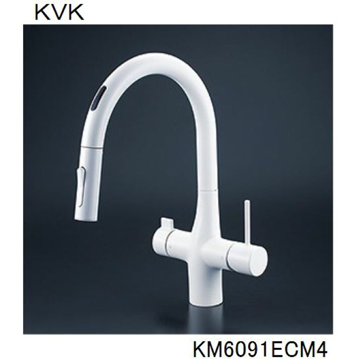 楽天市場】KVK キッチン用 KM6091ECM4 ビルトイン浄水器用シングル 