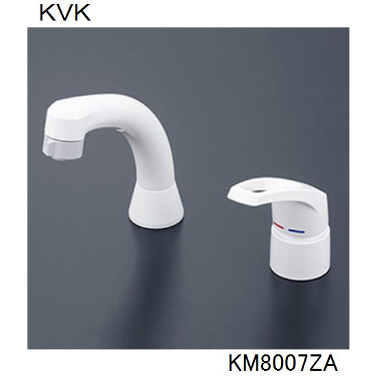 KVK 洗面用シングルレバー(湯側回転角度規制)(寒冷地用) KM8007ZA (水 ...