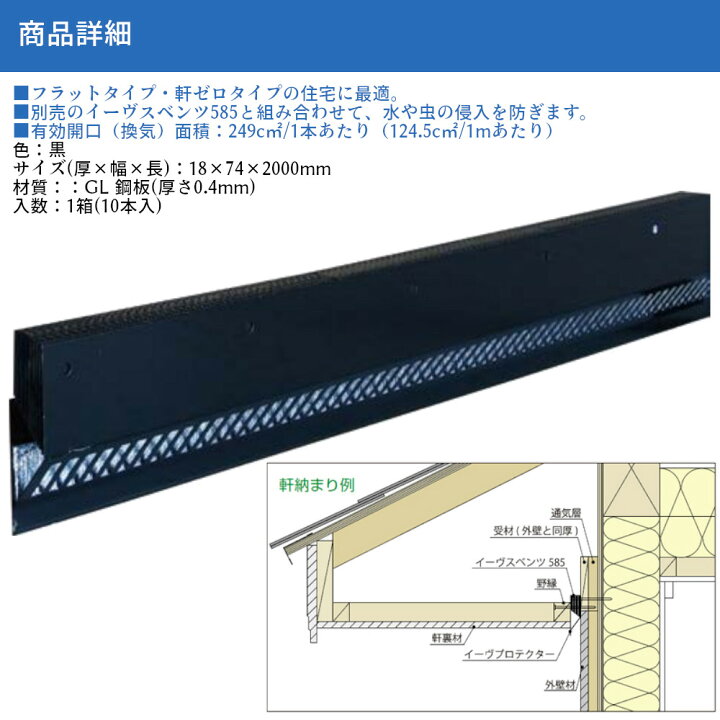 楽天市場】換気 省スペース 軒天 建築金物 建築資材 防火 日本住環境 