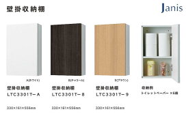 トイレ収納 収納 壁掛け トイレ コンパクト ジャニス 間口330mm 高さ556mm 左右兼用 扉カラー：全3色 品番：LTC3310T