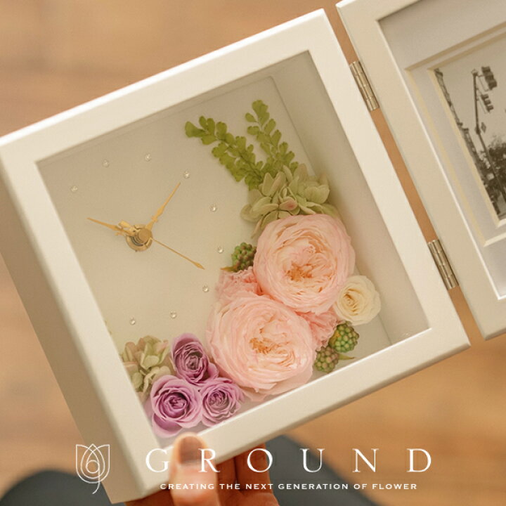 楽天市場 スワロフスキー プリザーブドフラワー 時計 置時計 電報 結婚式 結婚祝い 誕生日 プレゼント 誕生日プレゼント 結婚記念日 女性 花 ブリザードフラワー ギフト 米寿 お祝い 花 妻 両親 還暦祝い 還暦 父 母 祝電 新築祝い 退職 退職祝い 開店祝い 喜寿 送料無料