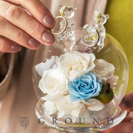 プリザーブドフラワー ギフト リングピロー 結婚祝い 祝電 電報 結婚式 おしゃれ ホワイトデー 花 即日配…