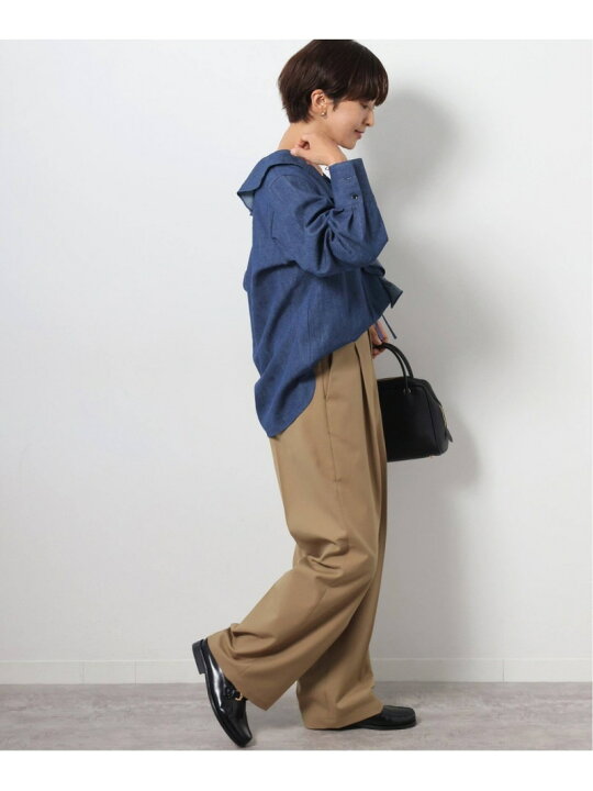 デニムフリルカラーブラウス JOURNAL STANDARD relume ジャーナル 