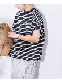 《追加2》シャーリングTシャツ JOURNAL STANDARD ジャーナル スタンダード トップス カットソー・Tシャツ ネイビー ベージュ【送料無料】[Rakuten Fashion]