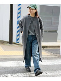 《追加2》スーパー140ビーバーノーカラーコート JOURNAL STANDARD ジャーナル スタンダード ジャケット・アウター その他のジャケット・アウター グレー【送料無料】[Rakuten Fashion]