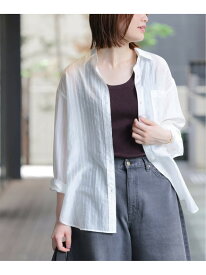 ダブルストライプソフトシャツ JOURNAL STANDARD relume ジャーナル スタンダード レリューム トップス シャツ・ブラウス ブルー ホワイト ベージュ【送料無料】[Rakuten Fashion]