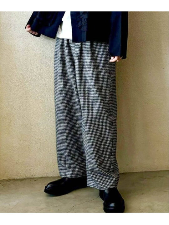 楽天市場】【SALE／30%OFF】ウールガーゼチェック イージーパンツ 
