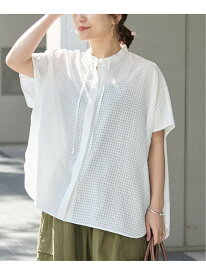 《追加2》シアーチェックポンチョブラウス JOURNAL STANDARD ジャーナル スタンダード トップス シャツ・ブラウス ホワイト ブラック ブルー【送料無料】[Rakuten Fashion]