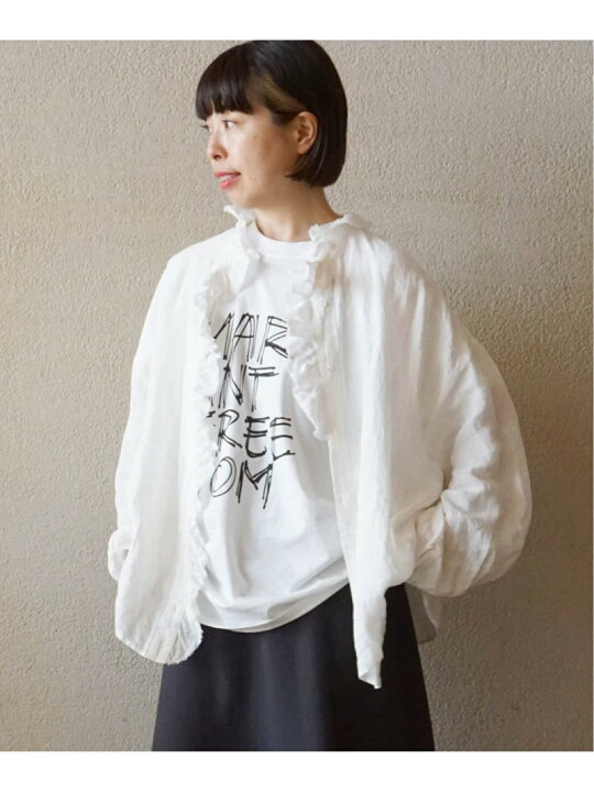 楽天市場】リネンワッシャー フリルブラウス journal standard luxe 