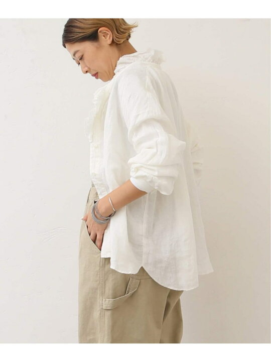 楽天市場】リネンワッシャー フリルブラウス journal standard luxe 