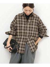 《追加予約》CHECKオーバーサイズシャツ JOURNAL STANDARD relume ジャーナル スタンダード レリューム トップス シャツ・ブラウス ベージュ【先行予約】*【送料無料】[Rakuten Fashion]