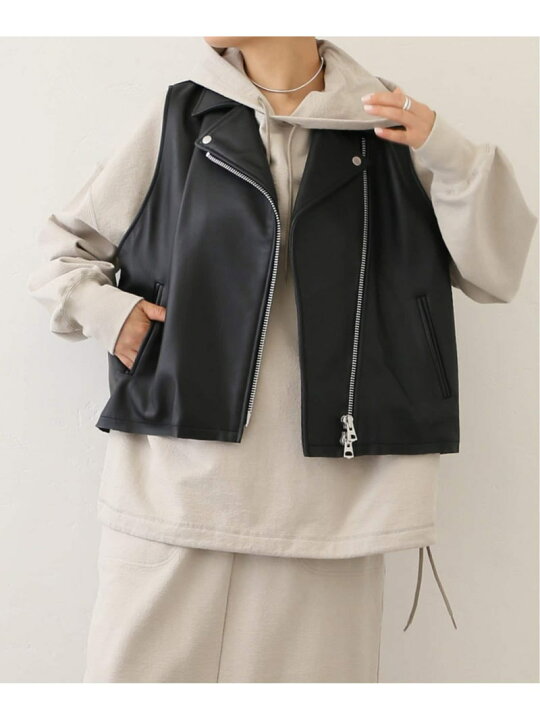 楽天市場】レザーショート ライダースベスト journal standard luxe 