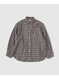【SALE／30%OFF】Off The Court by NBA / オフ・ザ・コート バイ NBA 別注 チェックシャツ JOURNAL STANDARD ジャーナル スタンダード トップス シャツ・ブラウス グリーン ブラウン【RBA_E】【送料無料】[Rakuten Fashion]