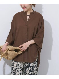 楊柳バンドカラーシャツ JOURNAL STANDARD relume ジャーナル スタンダード レリューム トップス シャツ・ブラウス グレー ブラック ブラウン【送料無料】[Rakuten Fashion]