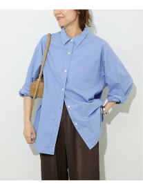 コットンタイプライターオーバーサイズシャツ JOURNAL STANDARD relume ジャーナル スタンダード レリューム トップス シャツ・ブラウス ブルー ベージュ ネイビー【送料無料】[Rakuten Fashion]