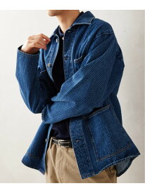 Relume Jeans ウォバッシュストライプ ワイドカバーオール JOURNAL STANDARD relume ジャーナル スタンダード レリューム ジャケット・アウター デニムジャケット ブラック ブルー【送料無料】[Rakuten Fashion]