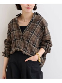 《WEB限定追加予約2》CHECKオーバーサイズシャツ JOURNAL STANDARD relume ジャーナル スタンダード レリューム トップス シャツ・ブラウス ブラウン ブルー【先行予約】*【送料無料】[Rakuten Fashion]