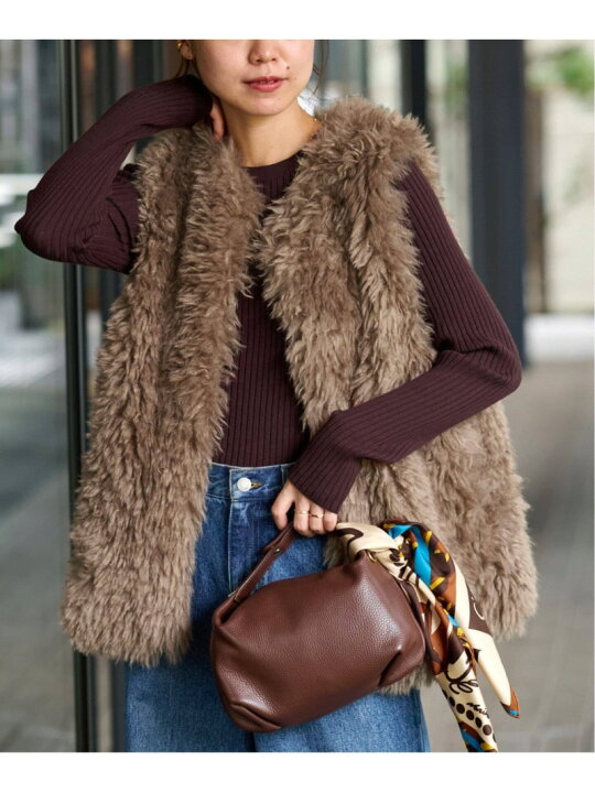 JOURNAL STANDARD relume スタンドカラーファーベスト スタンドカラーファーベスト（ベスト）｜JOURNAL STANDARD  relume スタンドカラー　ファーベスト　JOURNALSTANDARDrelume