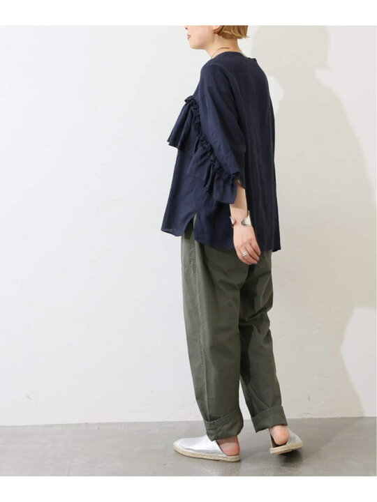 楽天市場】フレンチリネン フリルプルブラウス journal standard luxe 