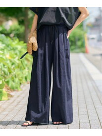 《追加2》リネンコットンワイドギャザーパンツ JOURNAL STANDARD relume ジャーナル スタンダード レリューム パンツ その他のパンツ ネイビー ベージュ カーキグリーン【送料無料】[Rakuten Fashion]