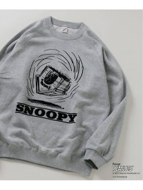 PEANUTS / ピーナッツ 別注 FANTASY A&G INC プリント スウェット JOURNAL STANDARD relume ジャーナル スタンダード レリューム トップス スウェット・トレーナー イエロー ネイビー ブラック グレー ベージュ【送料無料】[Rakuten Fashion]