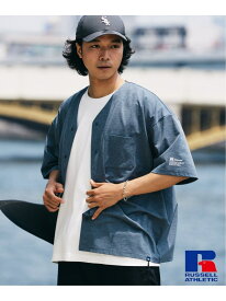 【SALE／30%OFF】吸水速乾 RUSSELL ATHLETIC 別注 Dri-Power(R) ベースボールシャツ JOURNAL STANDARD relume ジャーナル スタンダード レリューム トップス シャツ・ブラウス グレー ブルー ブラック【RBA_E】【送料無料】[Rakuten Fashion]