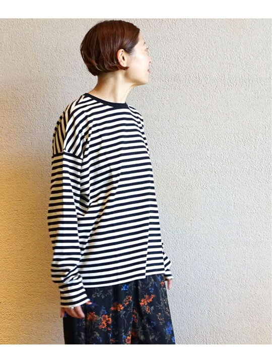 楽天市場】ボーダーテンジク クルーネック-Big-プルオバー journal  